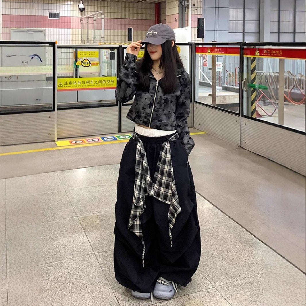 Women's Hot Girl Short Hood Top Loose