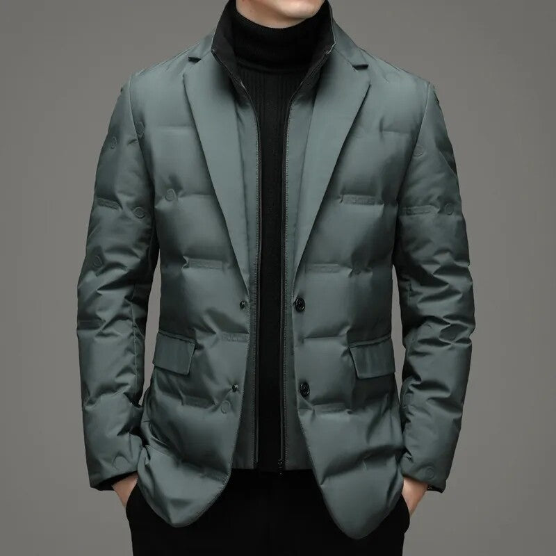 Fake Two-piece Suit Down Jacket Business Men