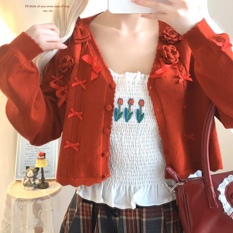Single-breasted Cardigan Shawl Knitted Coat