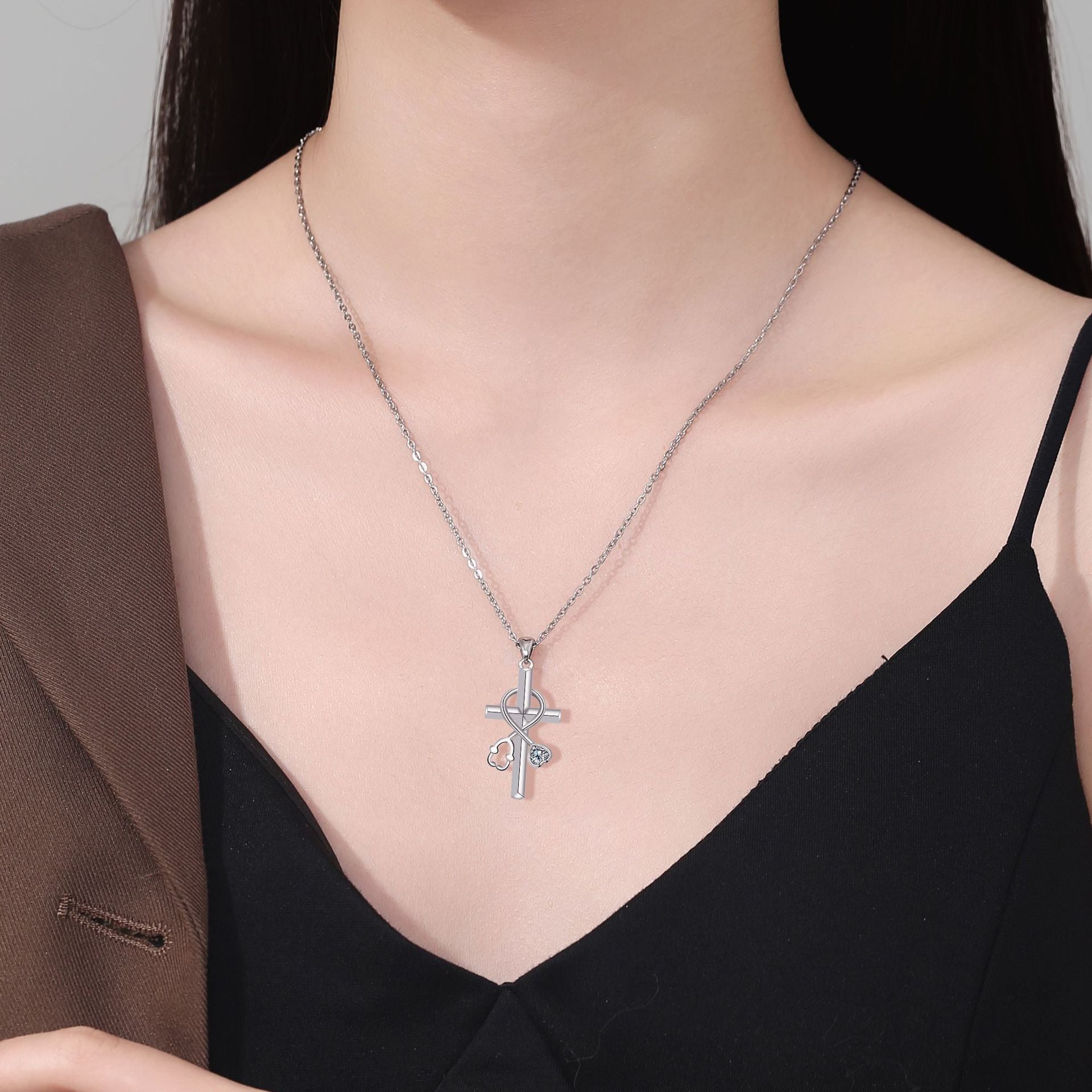 Cross Stethoscope Necklace Niche High Sense