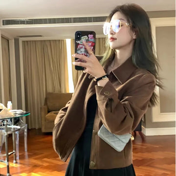 Loose Casual Retro Petite Jacket Top