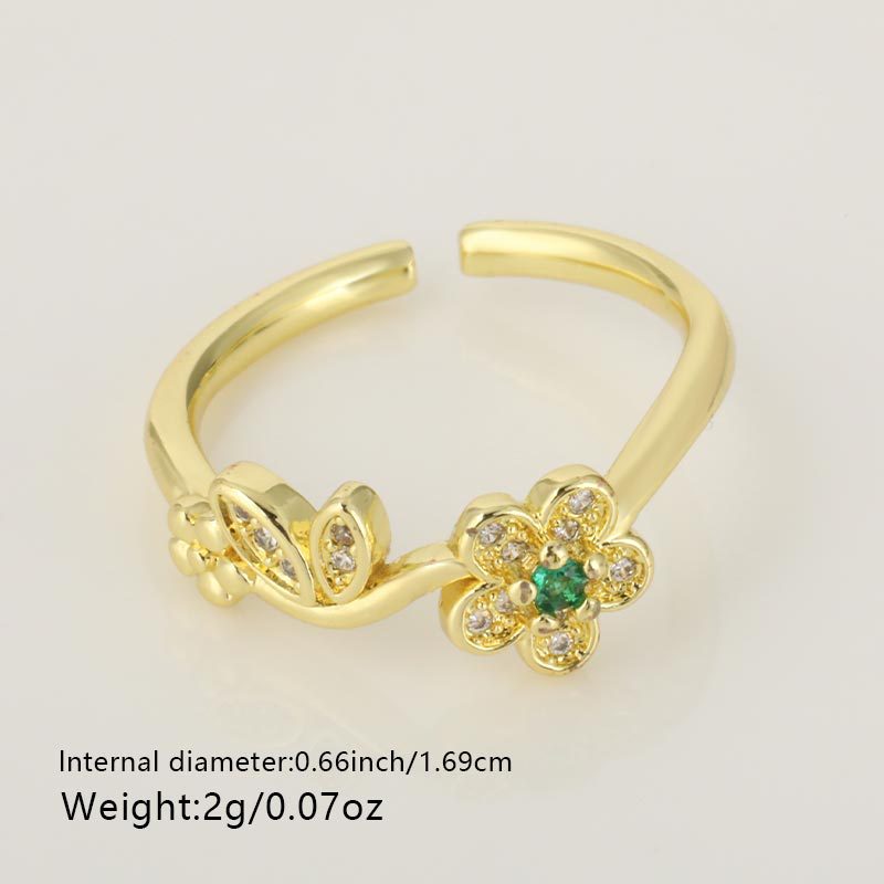 High-grade Flower Open Ring Special-interest Design