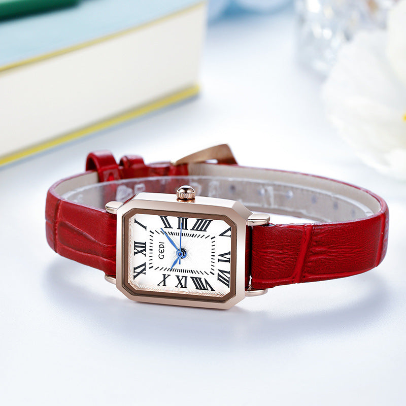 Women's All-match Waterproof Retro Small Square Watch