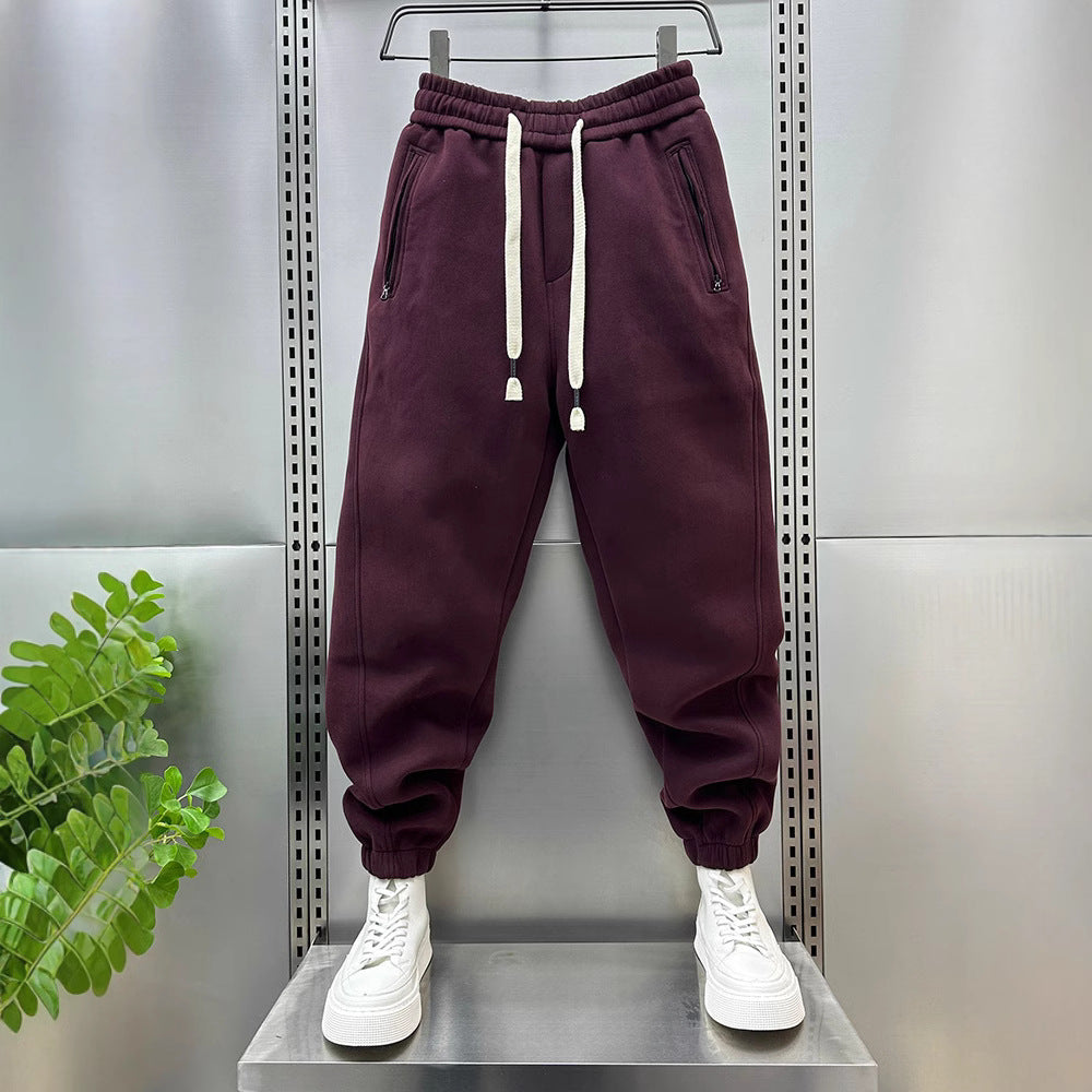 Summer Men's Pocket Zipper Ankle-tied Track Sweatpants