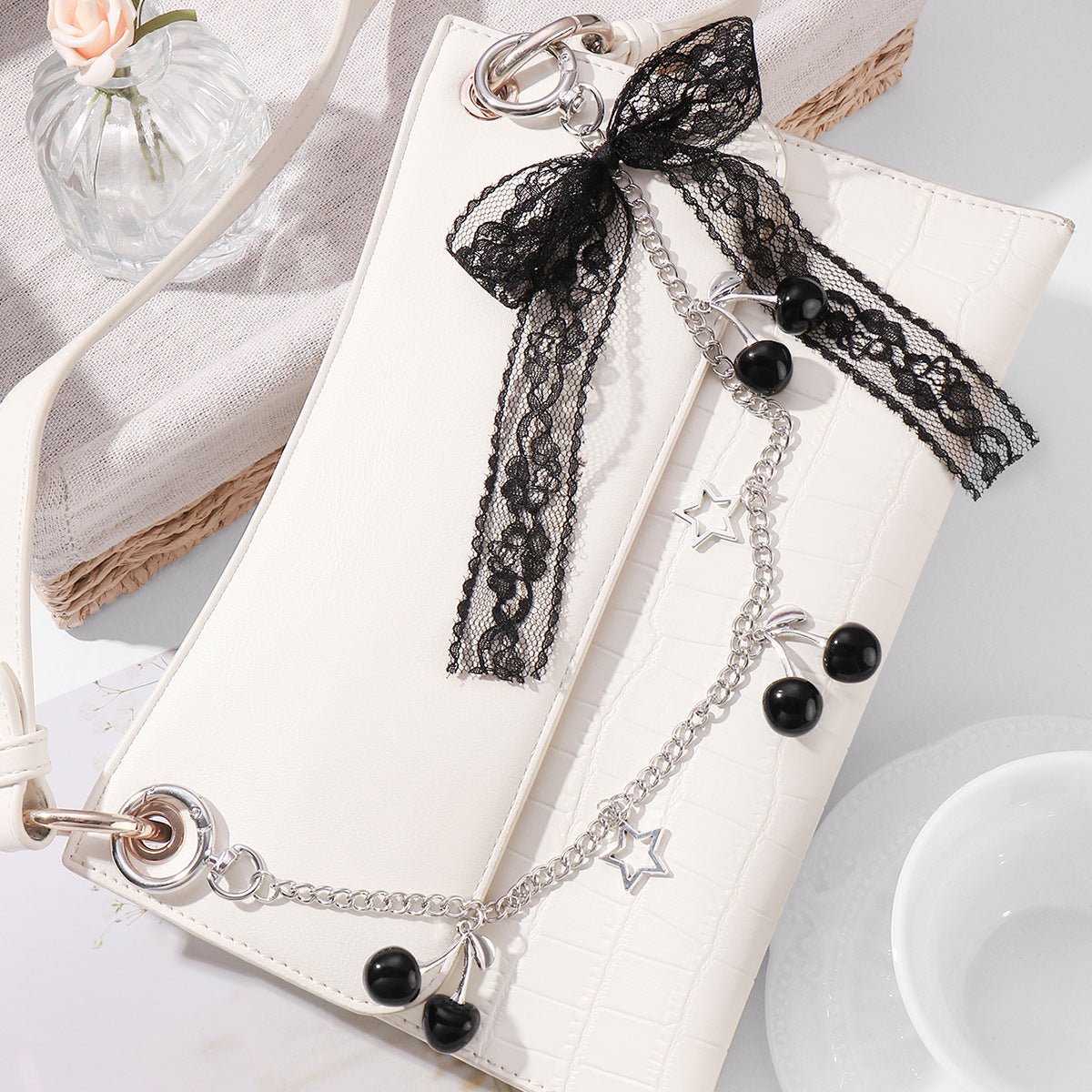Artificial Cherry Pendant DIY Bag Pendant