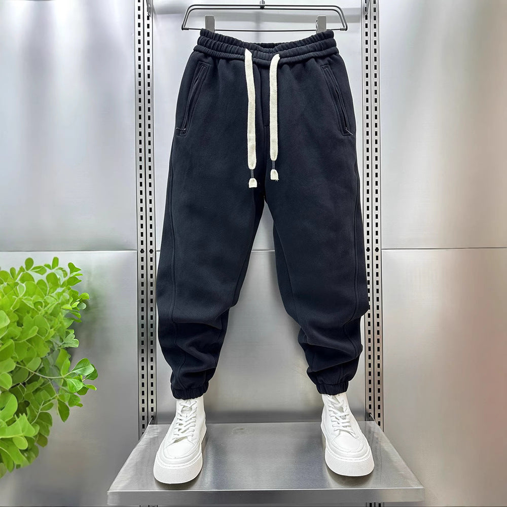Summer Men's Pocket Zipper Ankle-tied Track Sweatpants