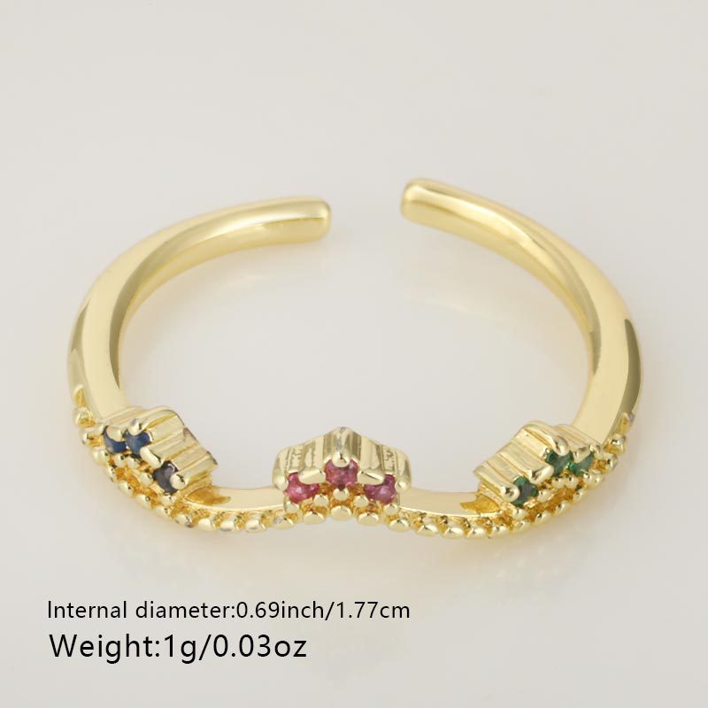 High-grade Flower Open Ring Special-interest Design