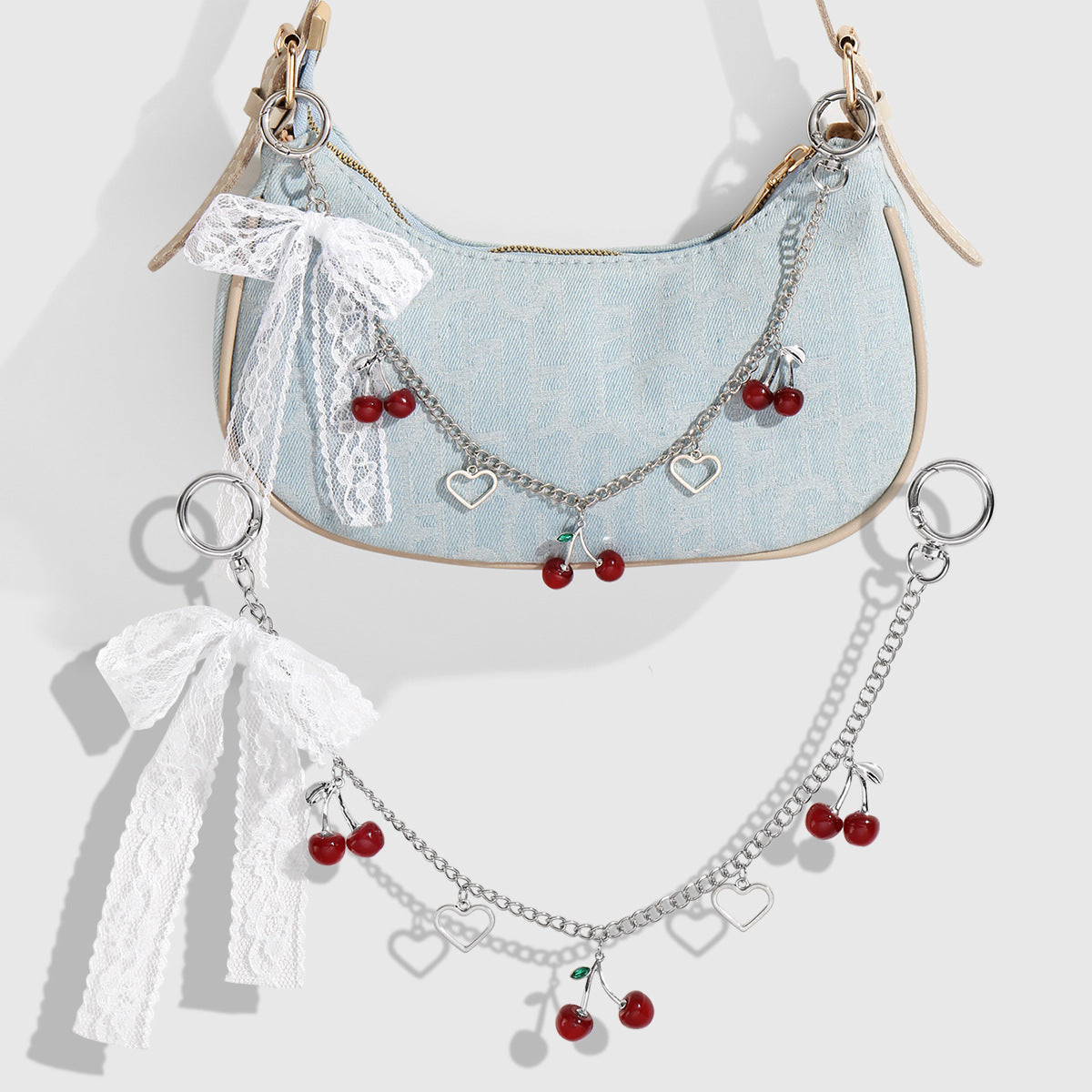 Artificial Cherry Pendant DIY Bag Pendant