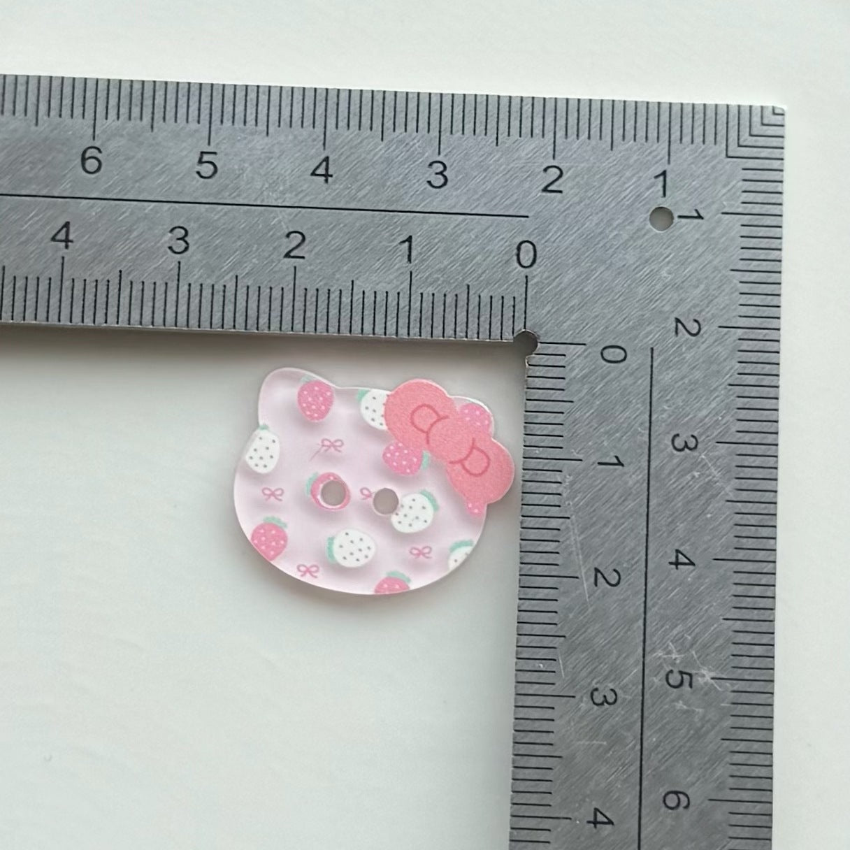 Button Cartoon Plaid Acrylic DIY Clothes Accessories