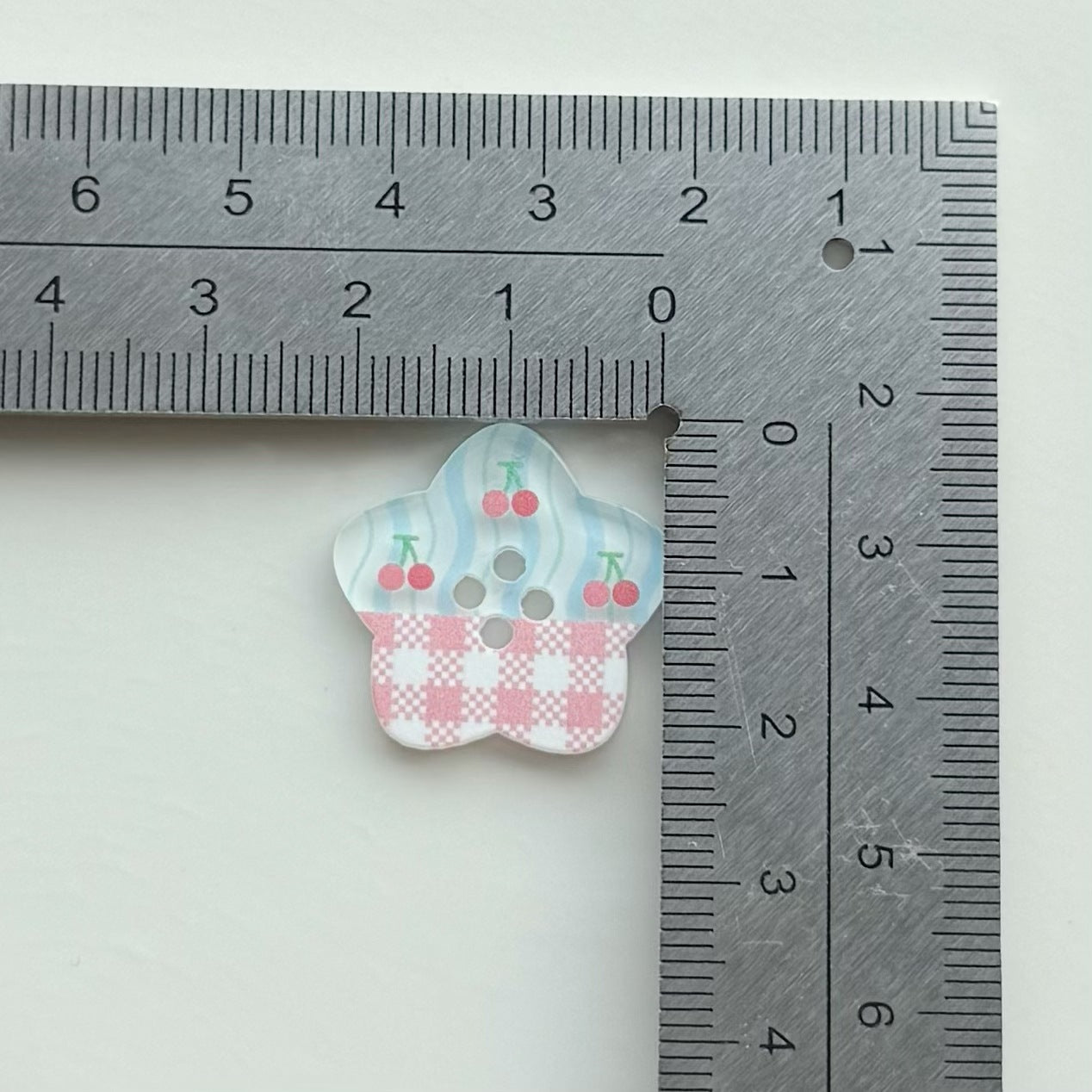 Button Cartoon Plaid Acrylic DIY Clothes Accessories