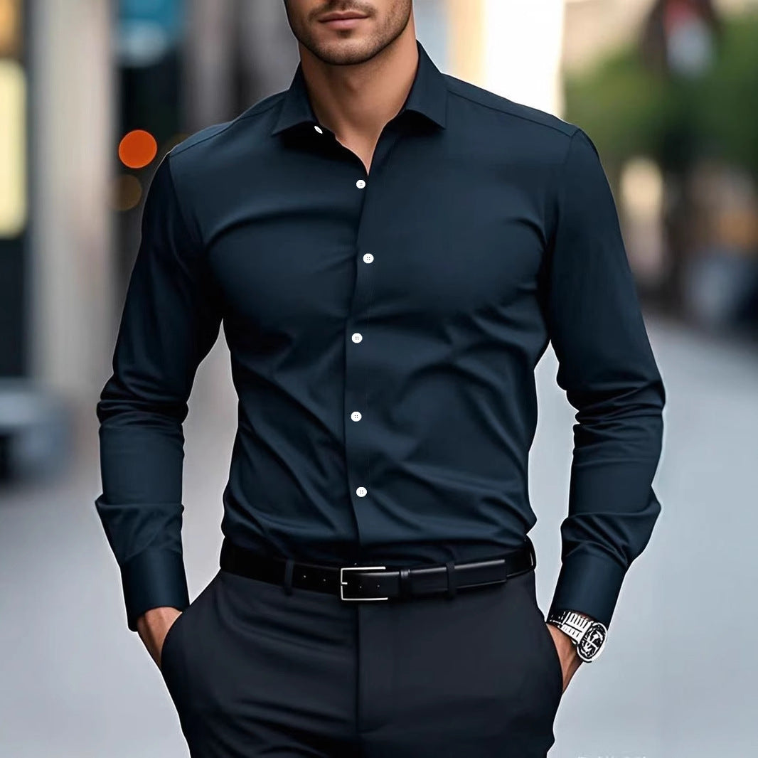 Spring And Autumn Long-sleeved White Shirt Formal Wear Slim Fit Business Workwear