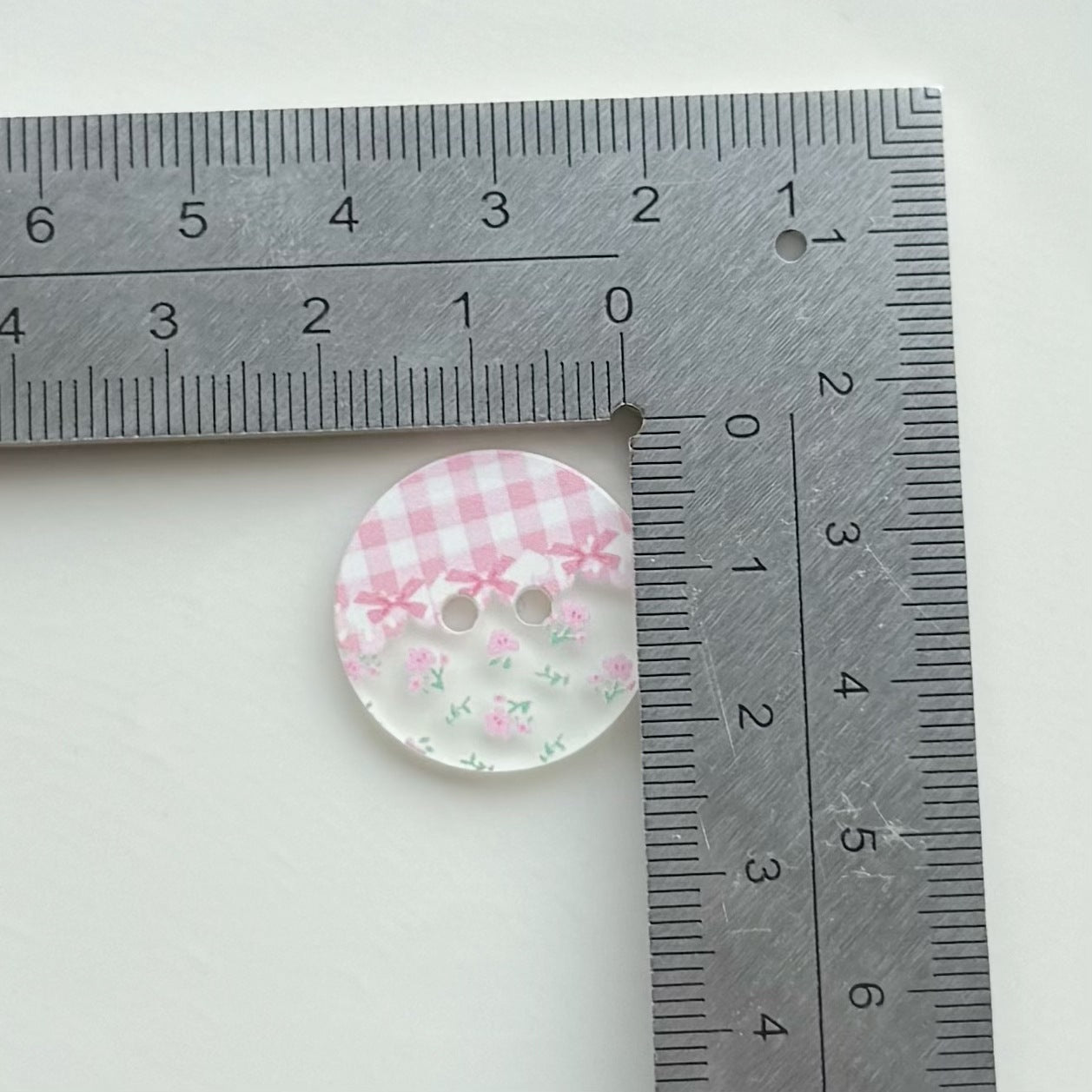 Button Cartoon Plaid Acrylic DIY Clothes Accessories