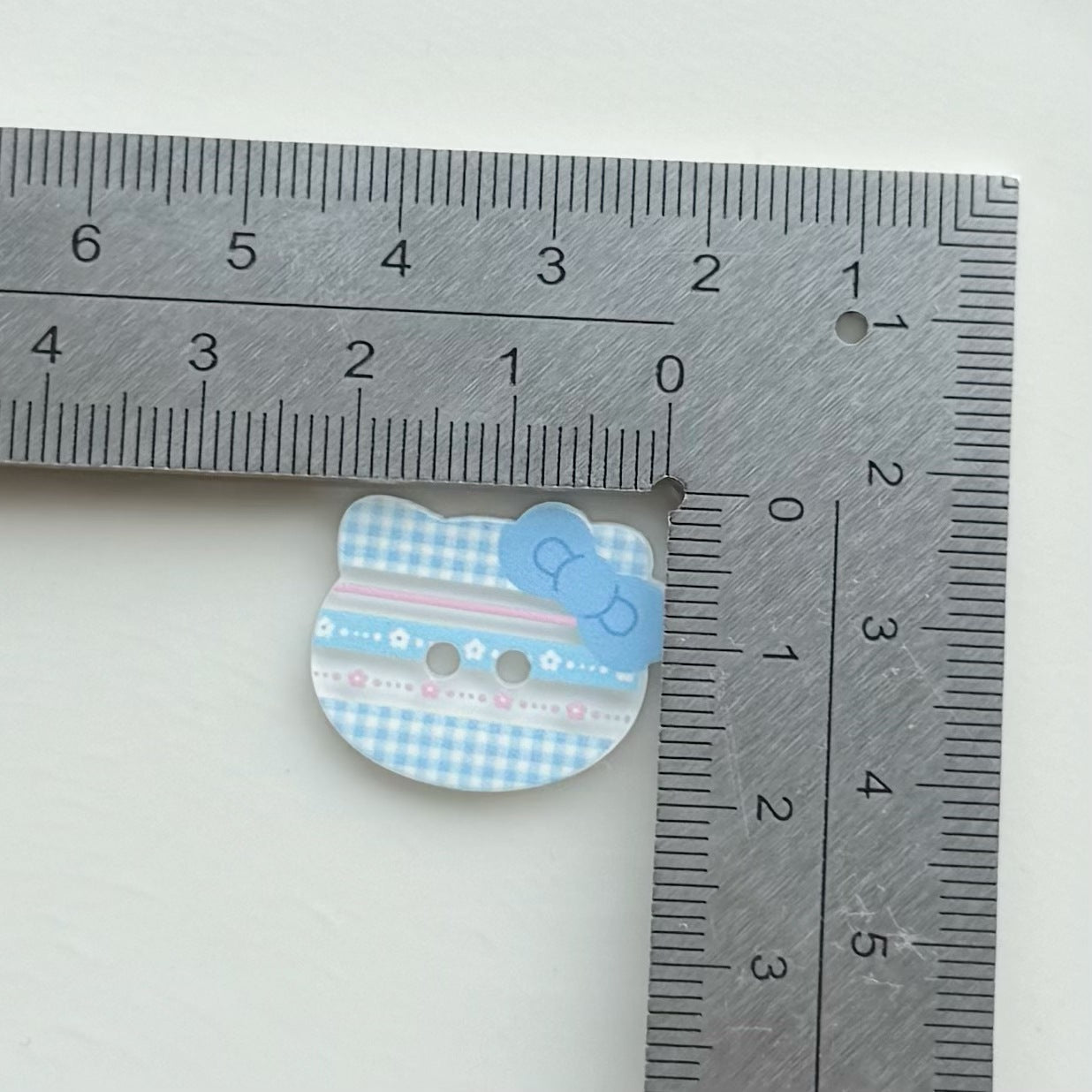 Button Cartoon Plaid Acrylic DIY Clothes Accessories