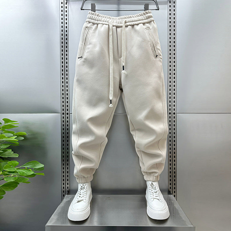 Summer Men's Pocket Zipper Ankle-tied Track Sweatpants