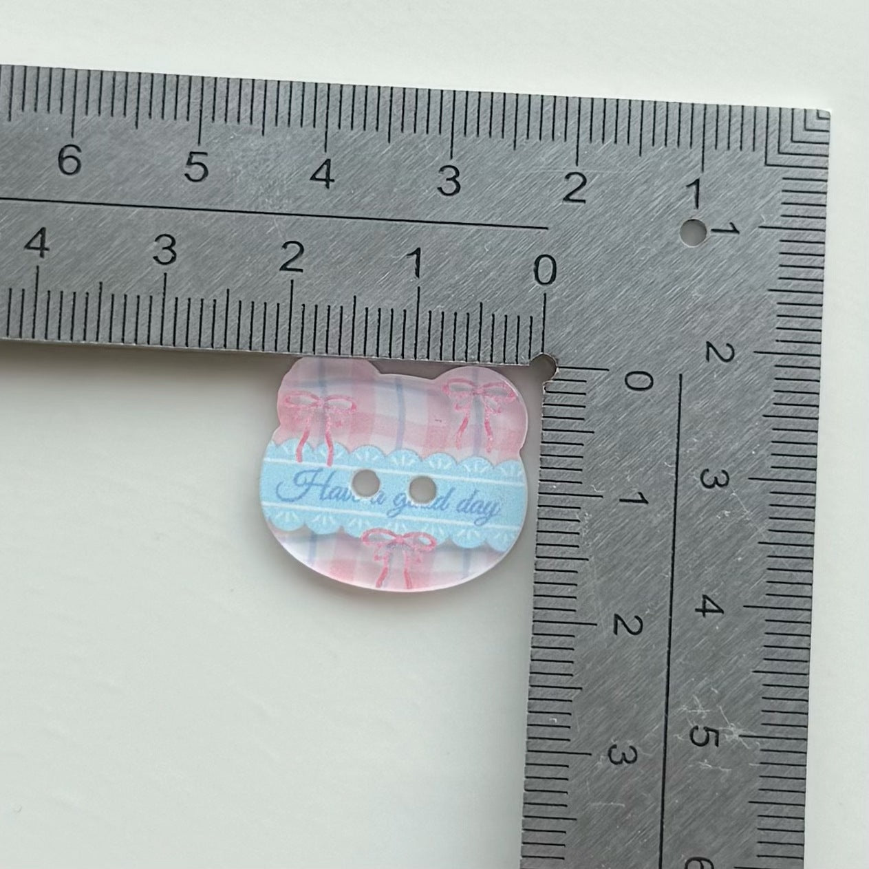 Button Cartoon Plaid Acrylic DIY Clothes Accessories