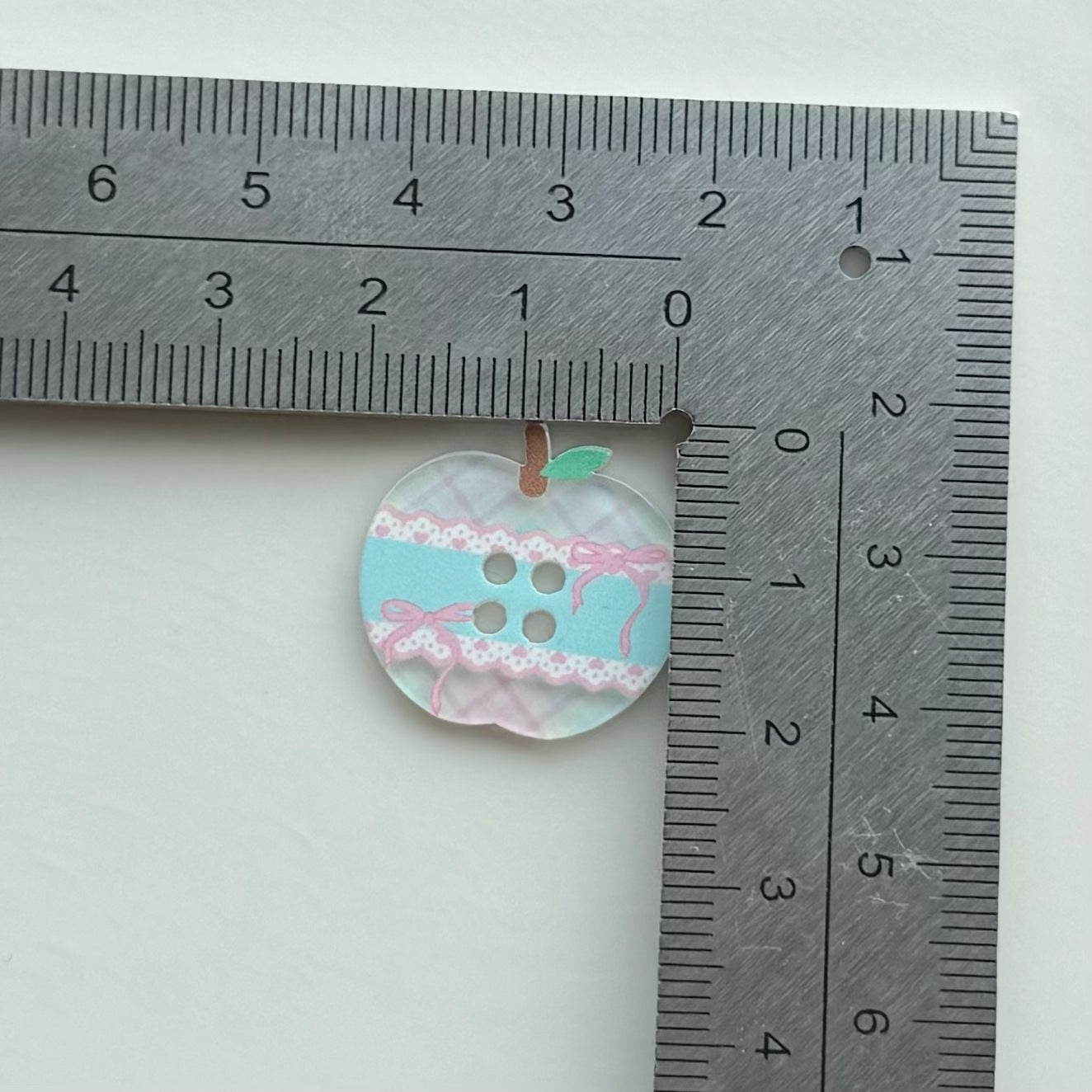 Button Cartoon Plaid Acrylic DIY Clothes Accessories