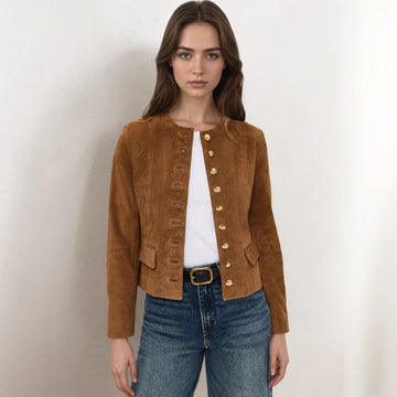 Single-breasted Short All-match New Suede Jacket