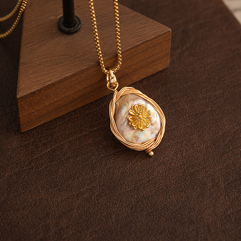 Natural Baroque Freshwater Pearl Pendant Necklace Neck Accessories