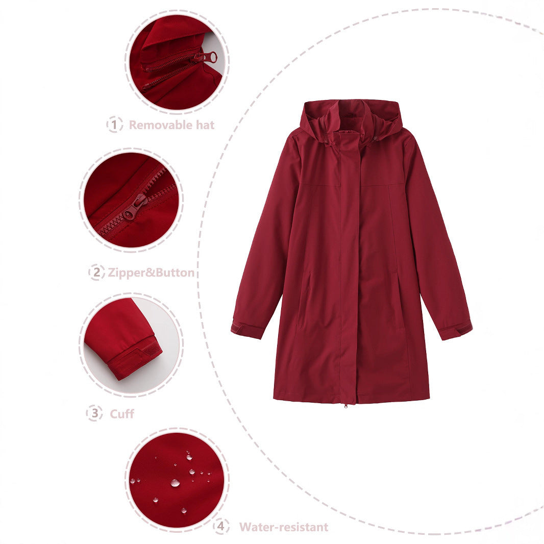 Women's Solid Color Long Sleeve Thin Coat European Size