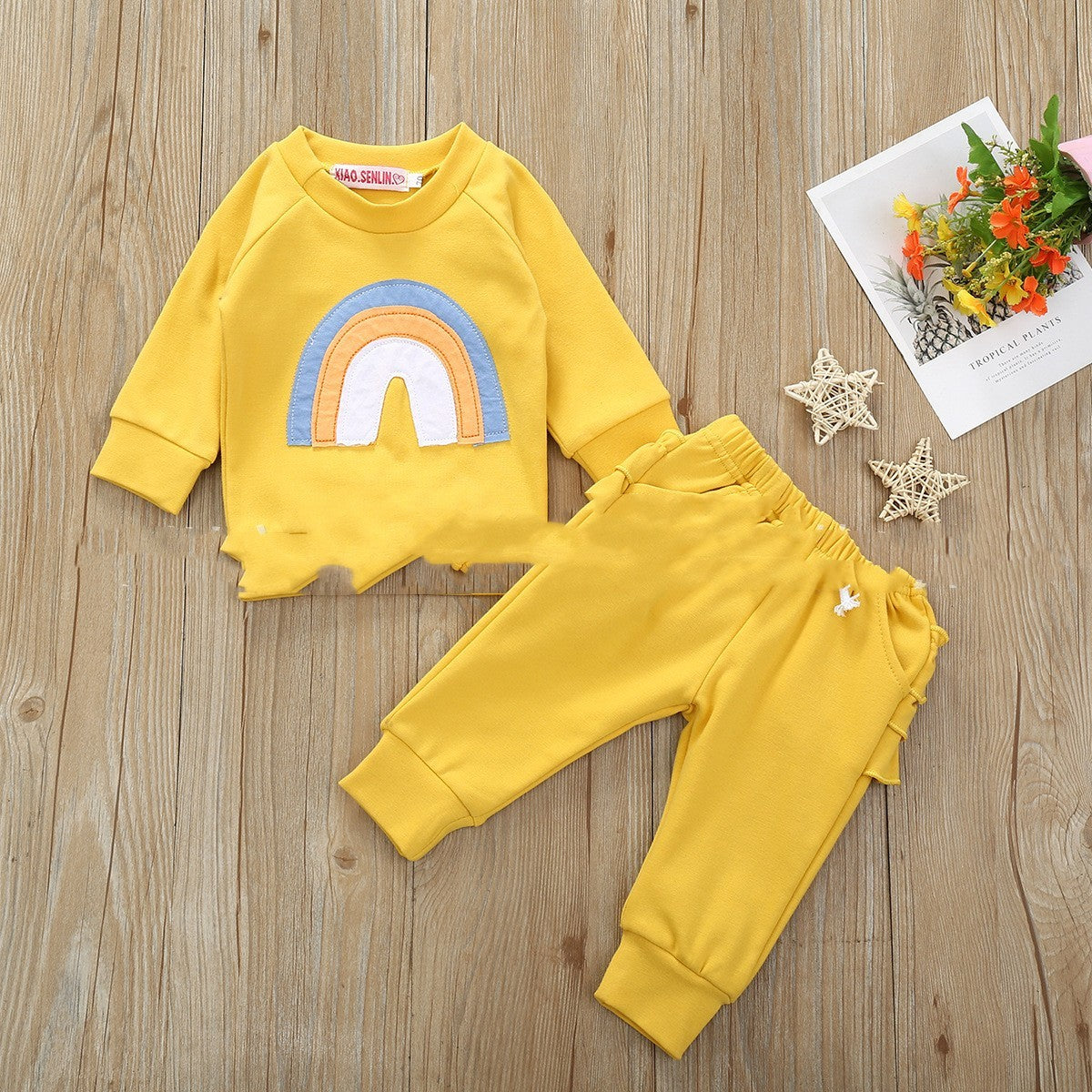 Infant Long Sleeve Children's Clothing Cotton Colorful Trousers