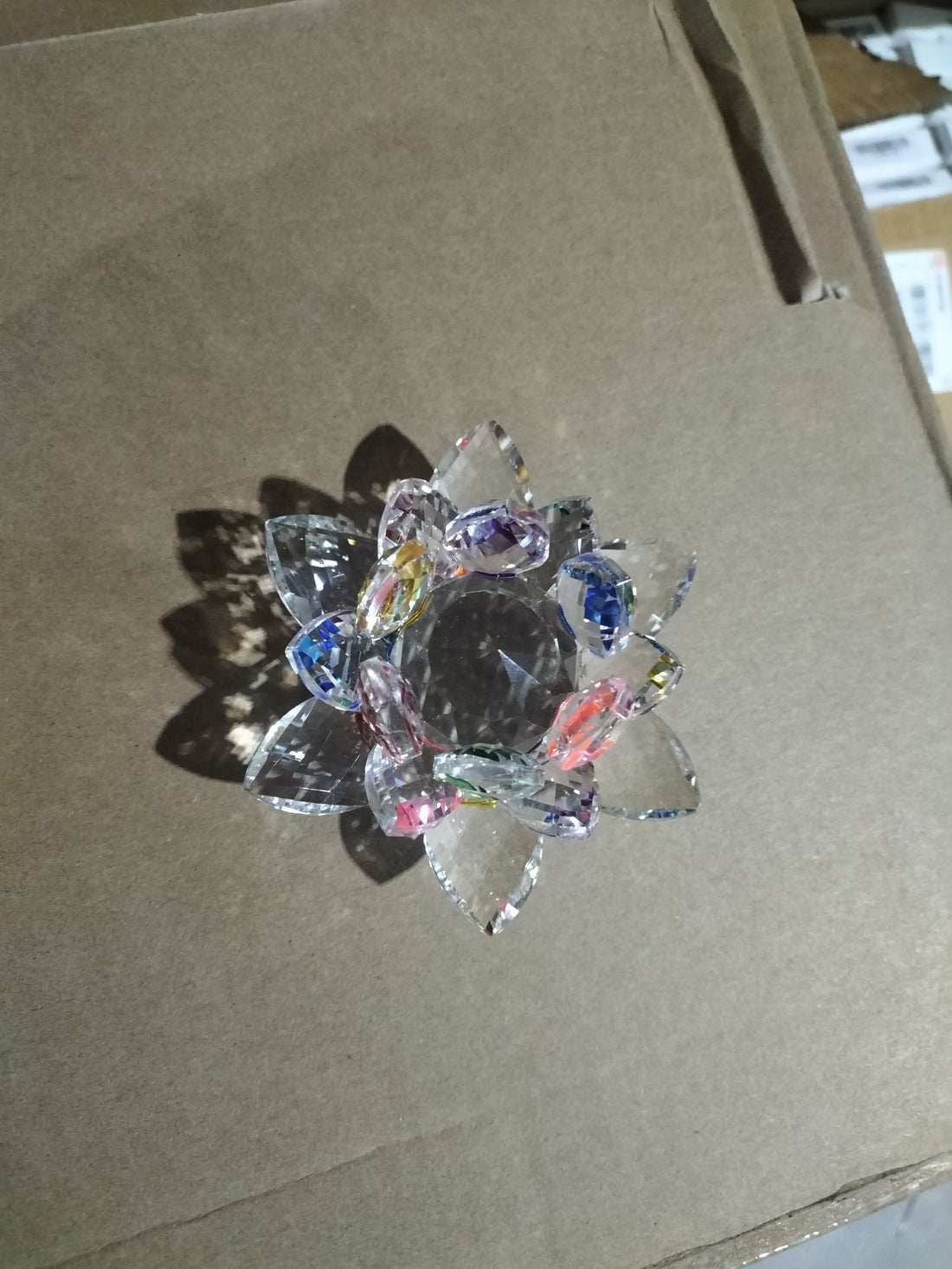 80mm Quartz Crystal Lotus Flower Crafts Glass Paperweight Fengshui Ornaments Figurines Home Wedding Party Decor Gifts Souvenir