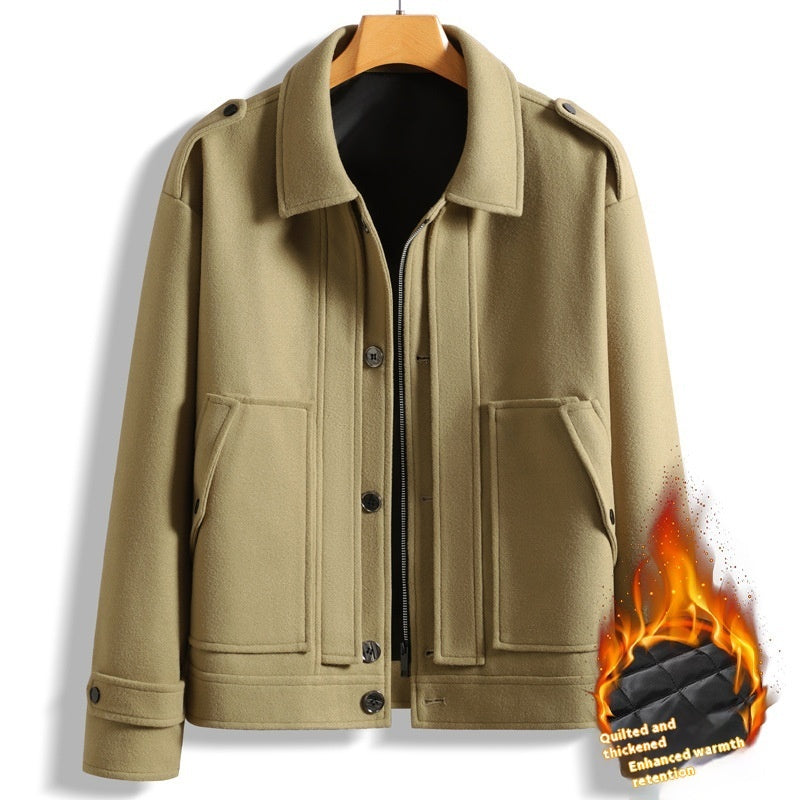 Men's Lapel Cotton Padded Warm Loose Casual Jacket