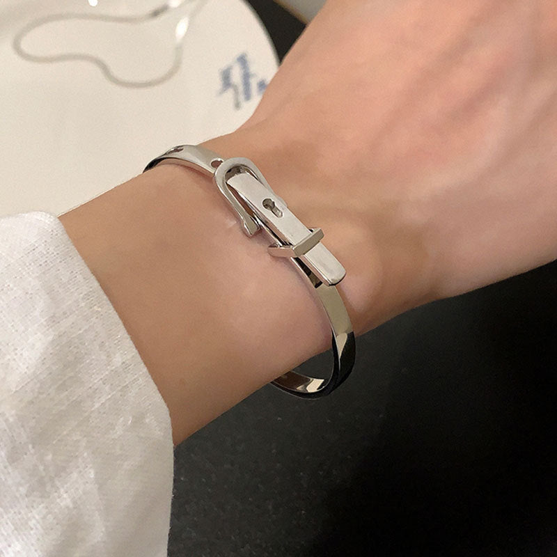 Unique Design Double Ring Lock Bracelet Refined Personalized All-matching