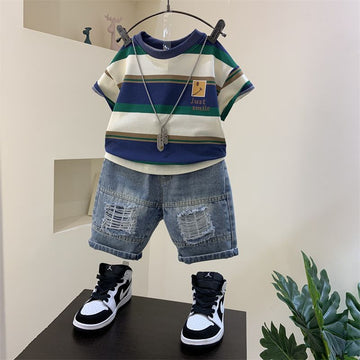 Summer Pu Handsome Clothes Fashion Baby Handsome Fashionable Children's Clothing