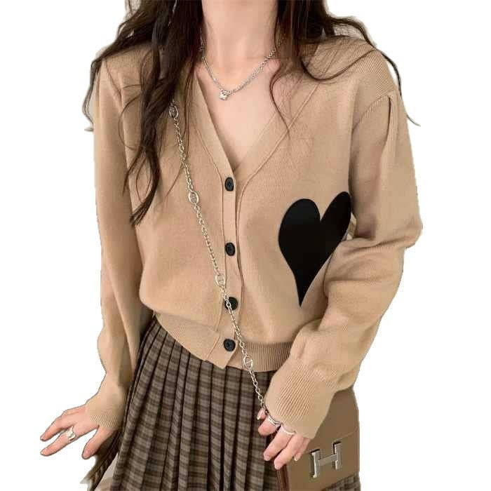 New Love Long Sleeve Slim Women Sweater Cardigan