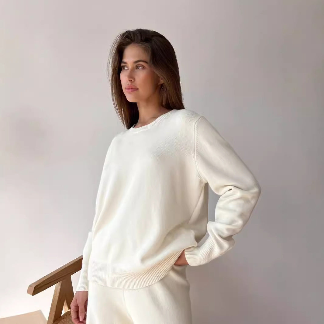 Idle Style Loose Soft Thickened Round Neck Sweater