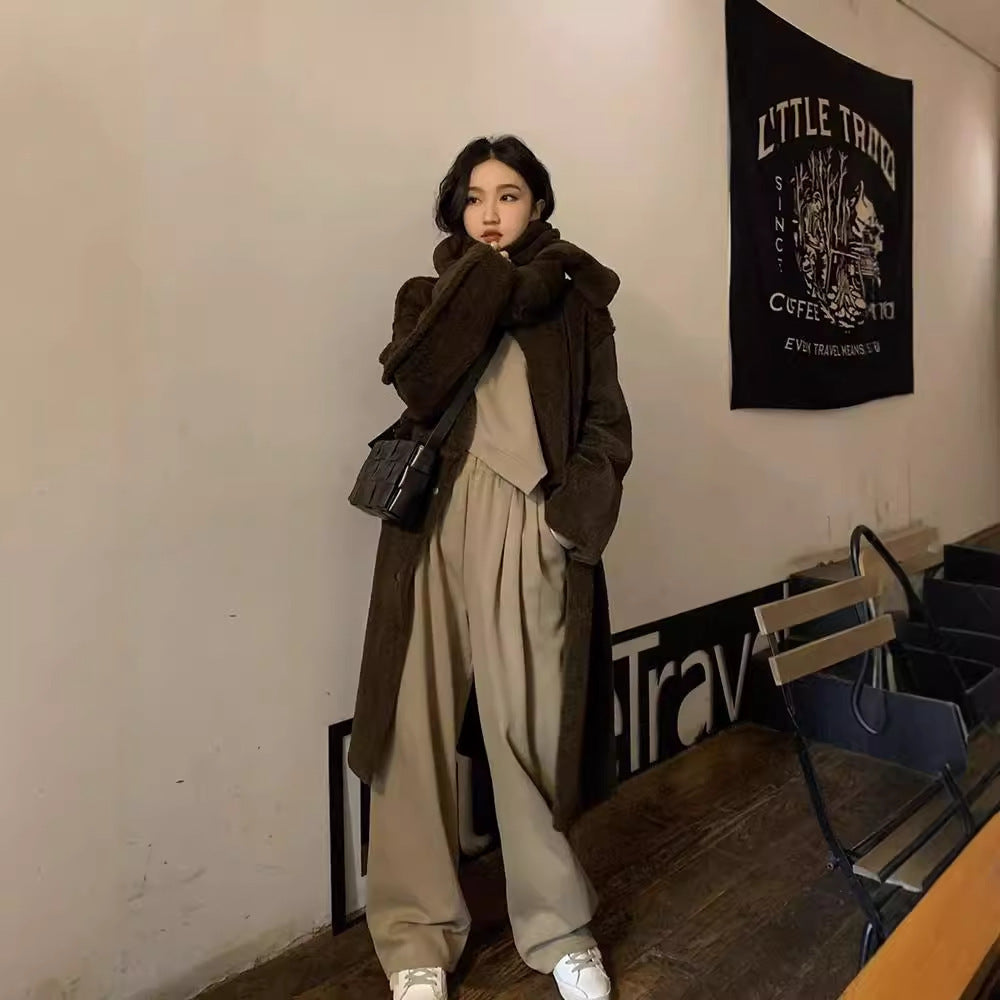 Women's Solid Color Casual American Loose Sports Suit
