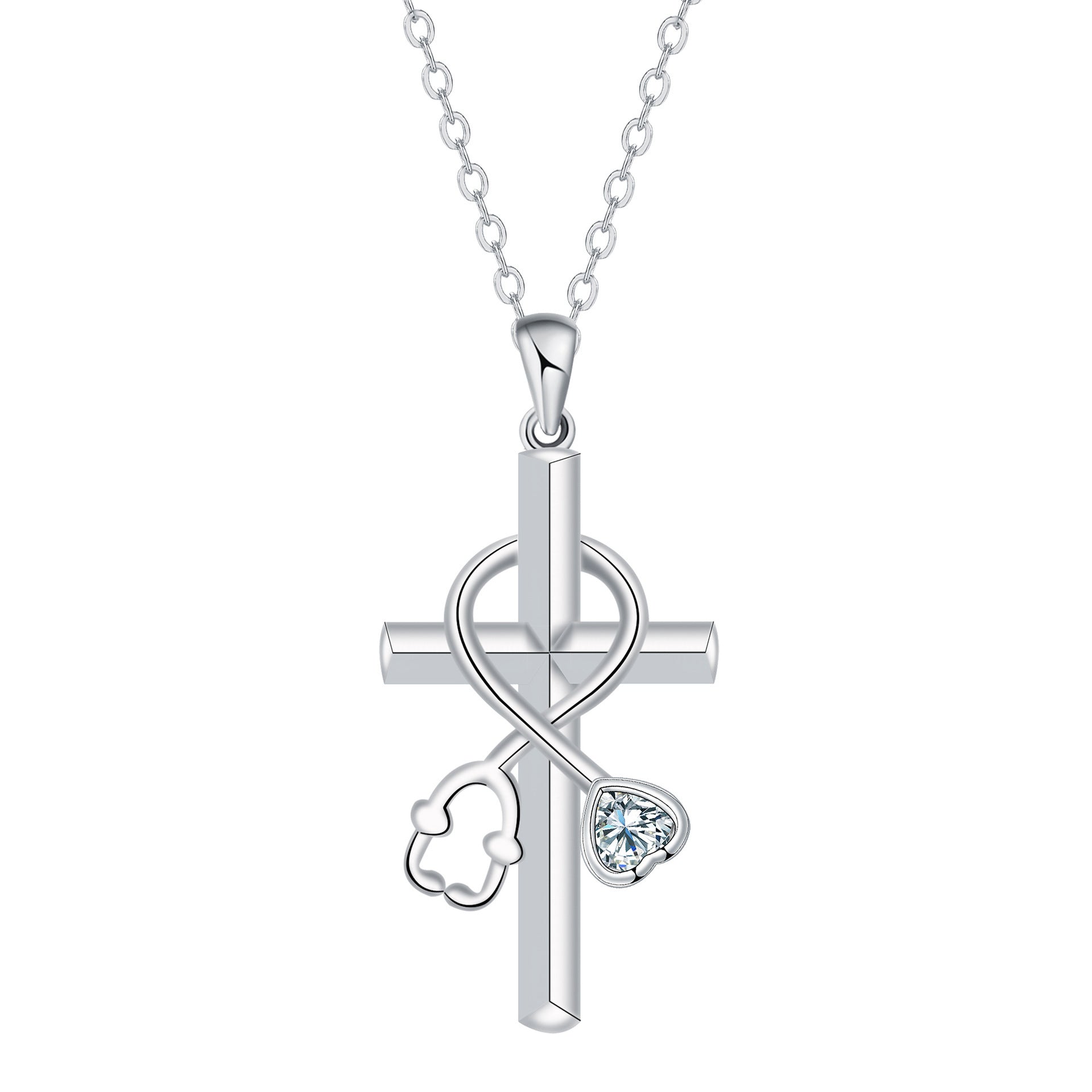 Cross Stethoscope Necklace Niche High Sense