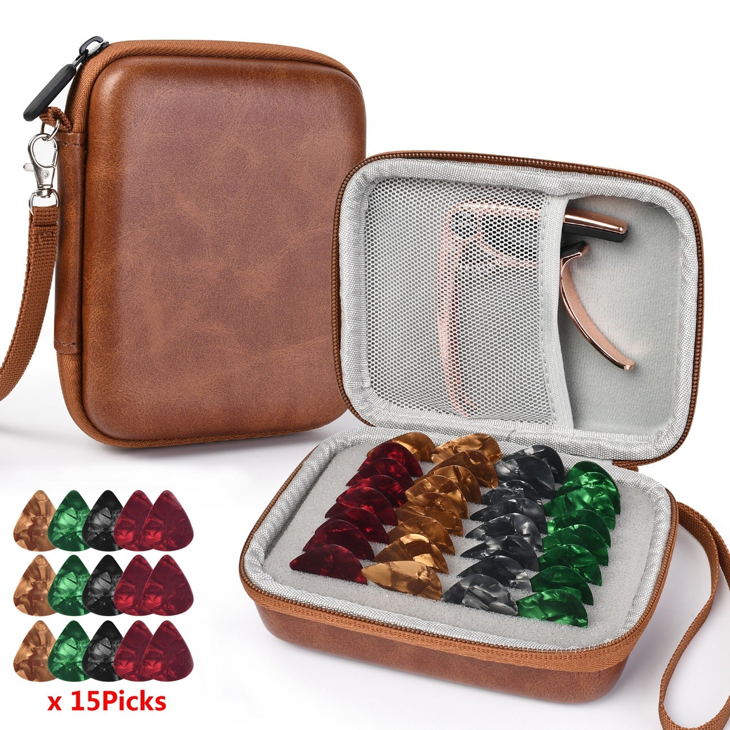 Guitar Pick Storage Box Guitar Accessories Bag 15 Pick