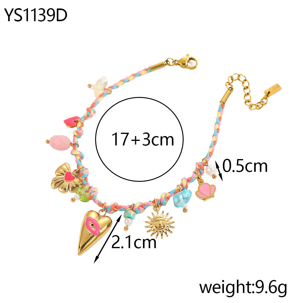 Color Braid Rope Pendant High-grade Bracelet