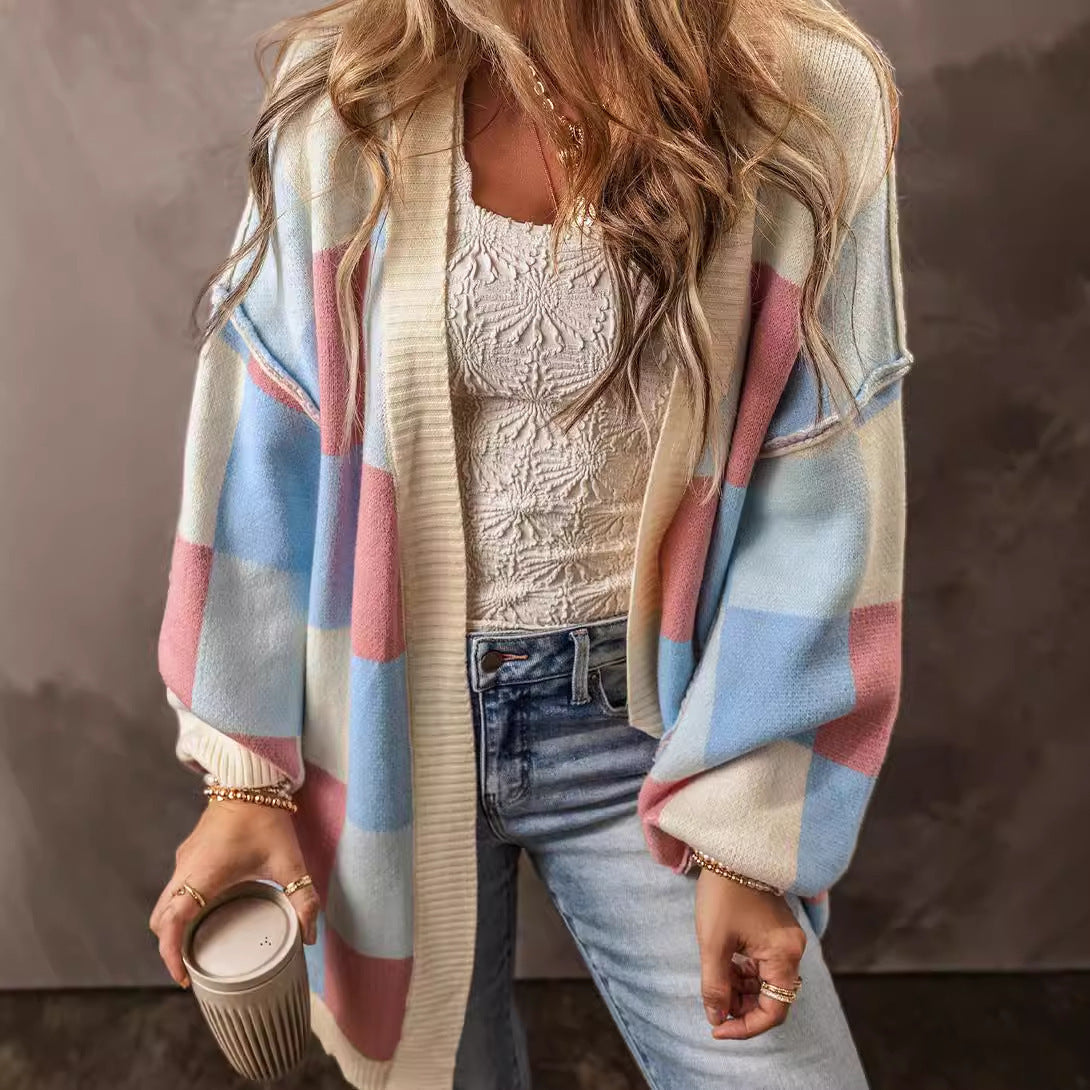 Women's Long European And American Lazy Casual Style Contrast Color