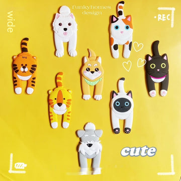 Cartoon Animal Refrigerator Stickers Hook Wire-wrap Board Magnetic Accessories Office Universal