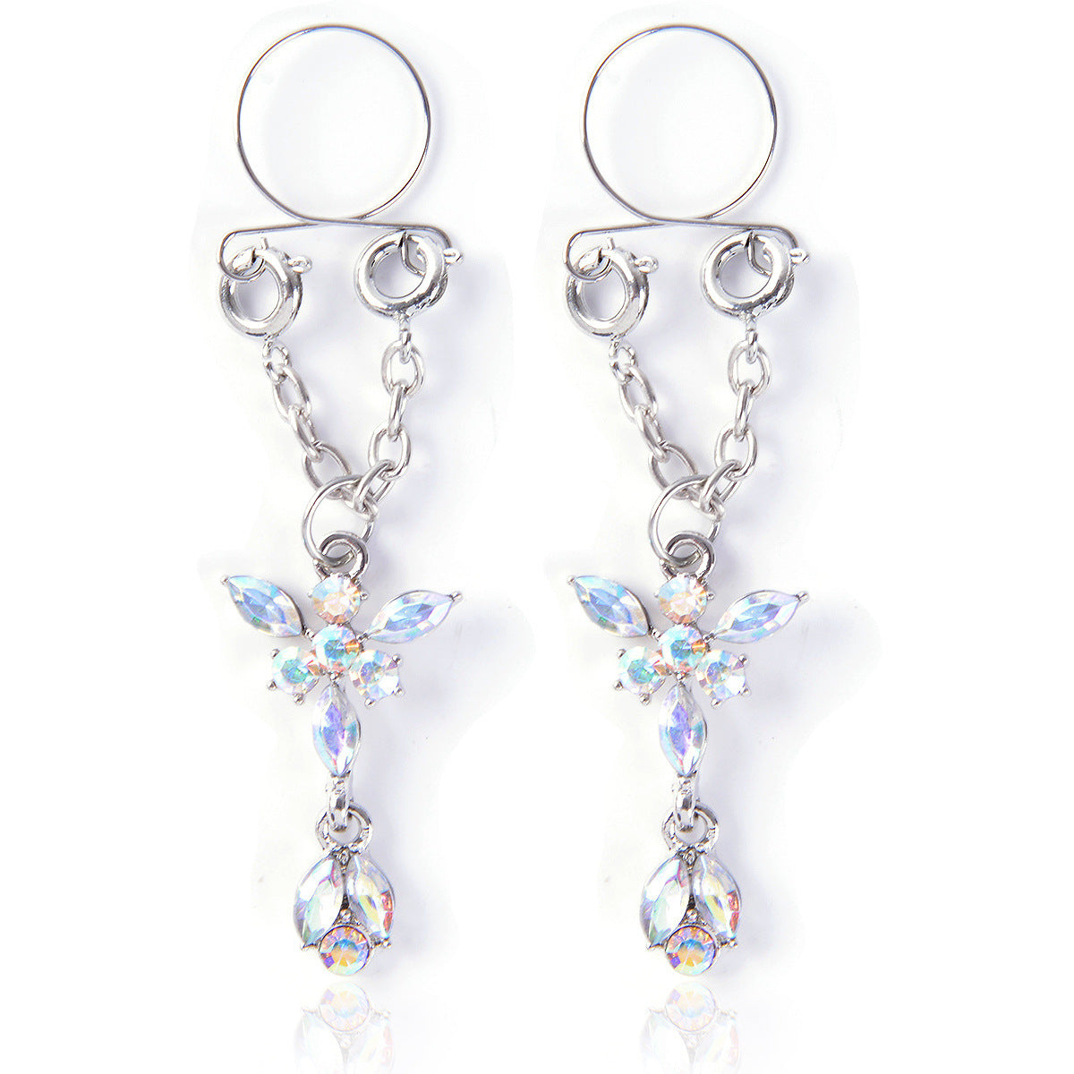 Personalized Zircon Butterfly Adjustable Holiday Nipple Ring Accessories