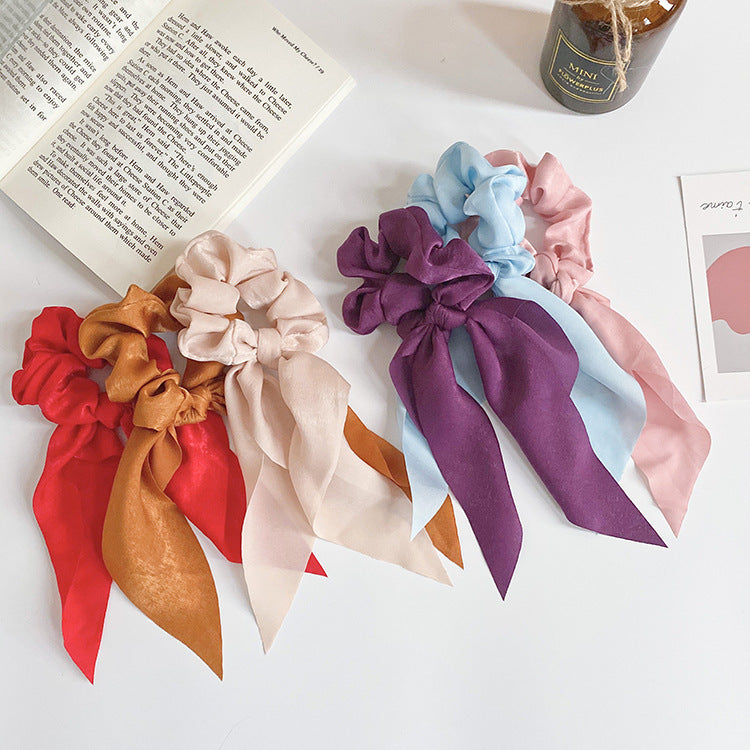 New Velvet Ribbon Large Intestine Ring Retro Detachable Scarf Headband Hair Accessories