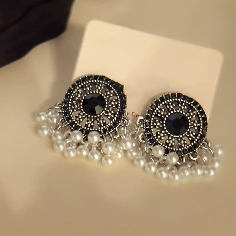 Miao Maiden Pearl Earrings Niche Advanced Retro
