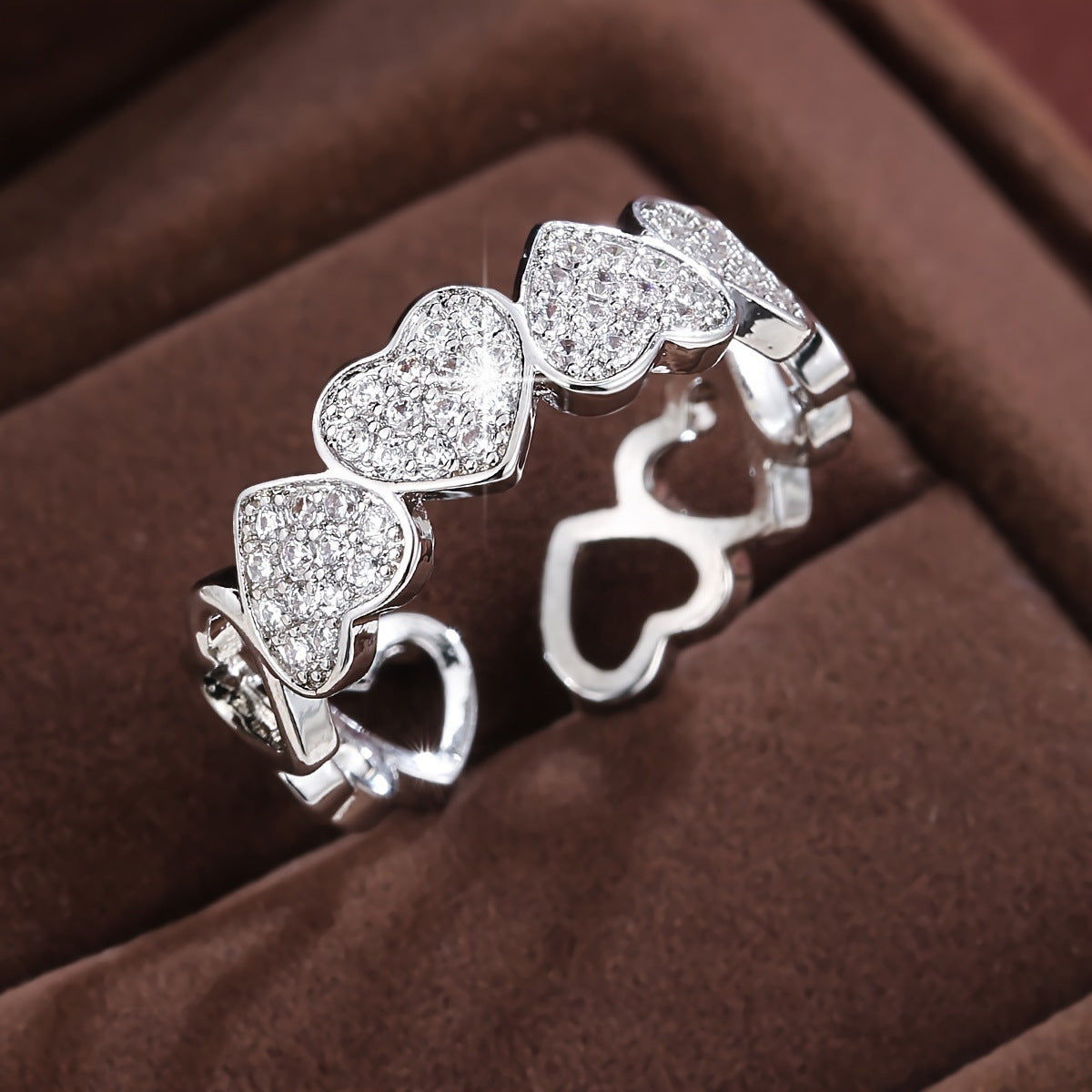 Personalized European And American Love Fashion Small Finger Couples Openings Ring
