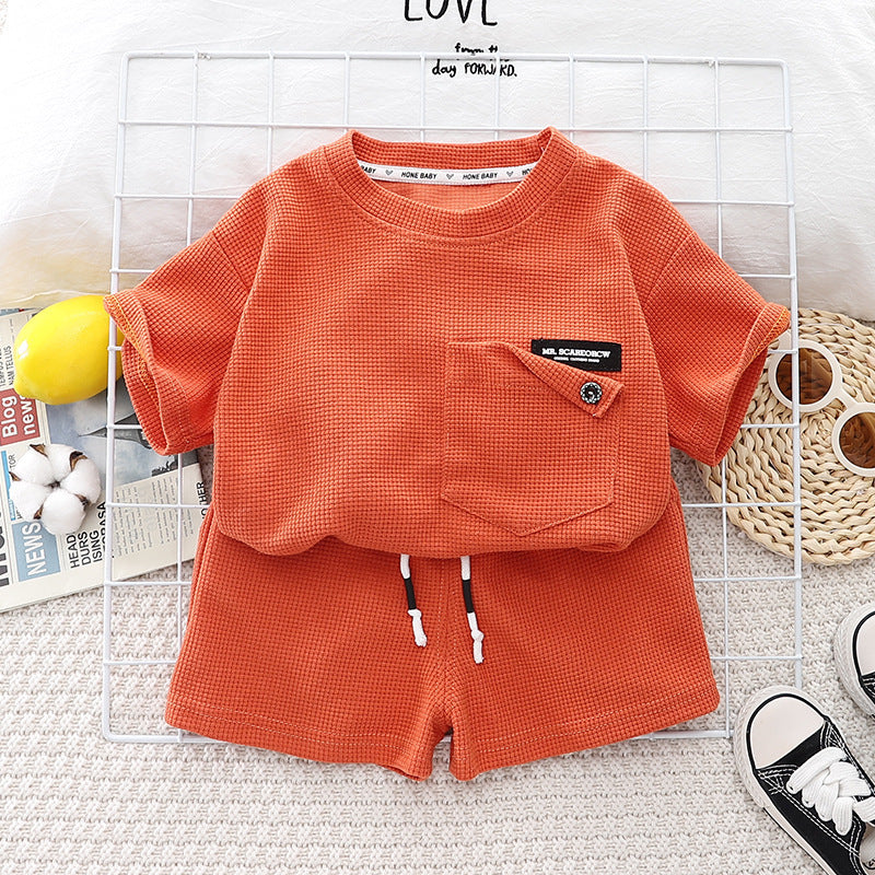 Children's Summer Clothing Casual Cotton Short Sleeve Two-piece Set