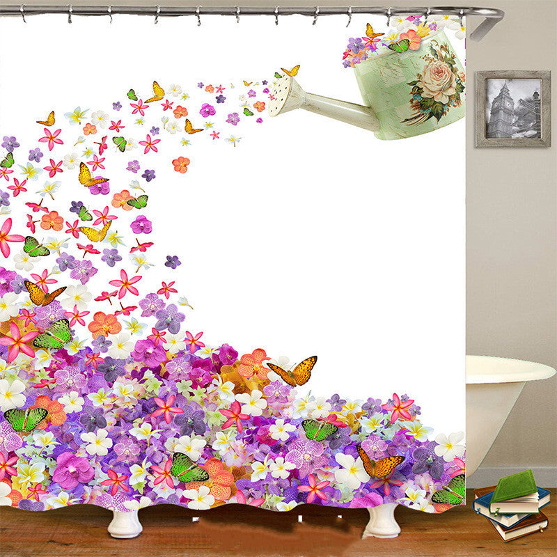 Set Beautiful African Girl Waterproof Home Bathroom Decor Hanging Curtains