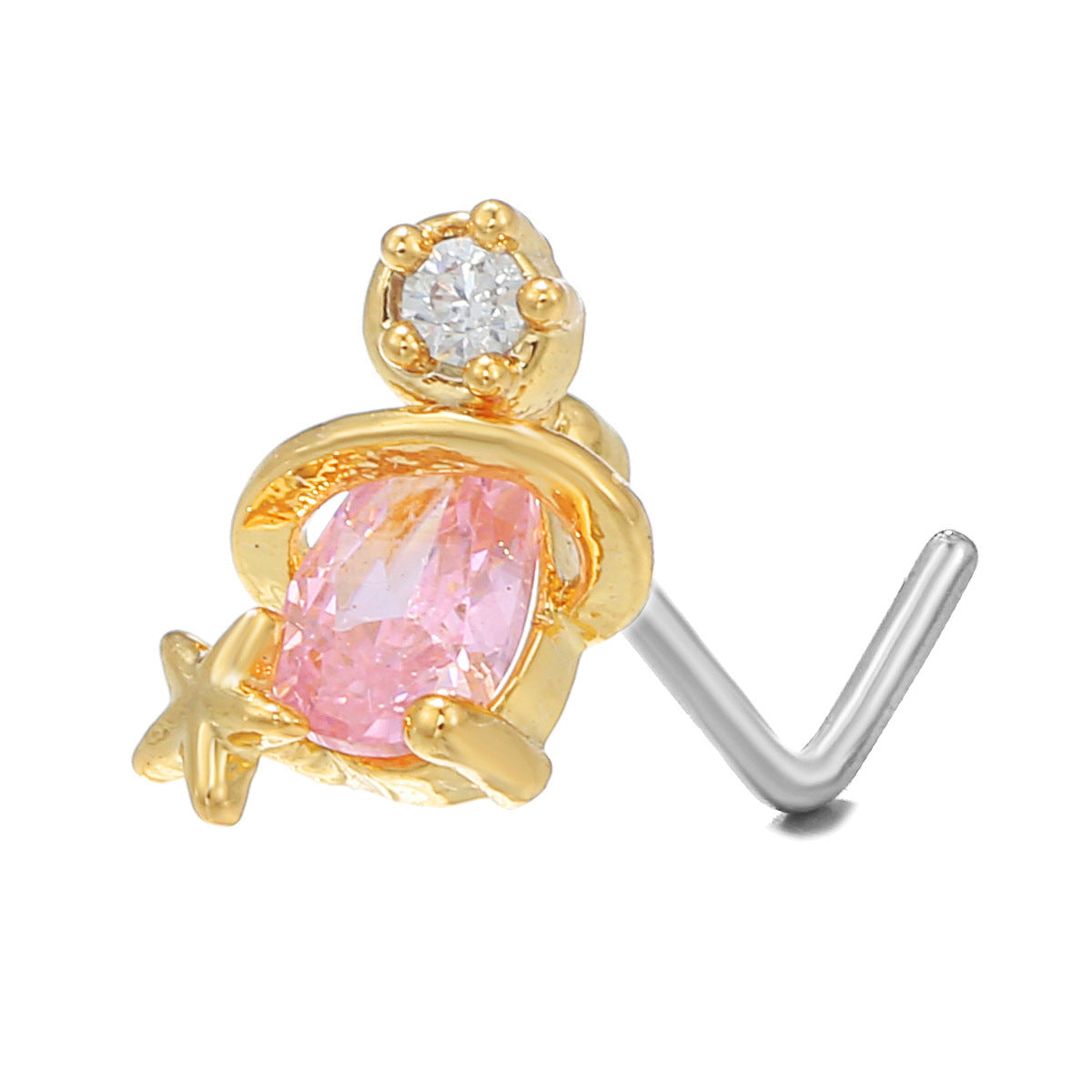 New Zircon Nose Stud Fashion Geometric Personality