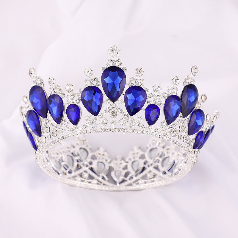 Round Crown Luxury Crystal Crown Bride Wedding Headdress Wedding Dress Accessories