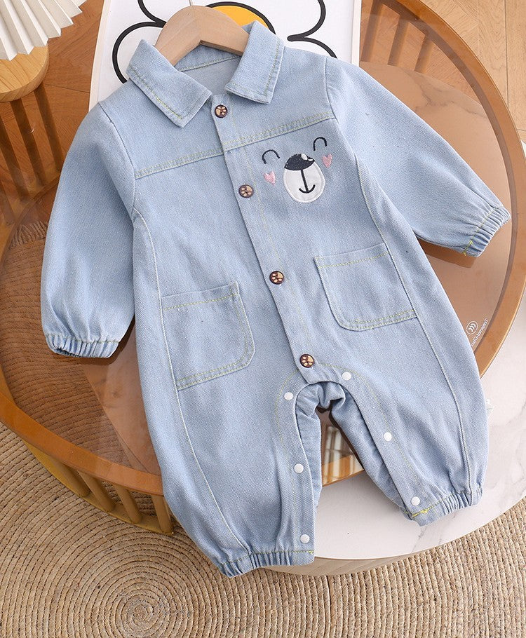 Men's And Women's Autumn Clothing Denim Jumpsuit