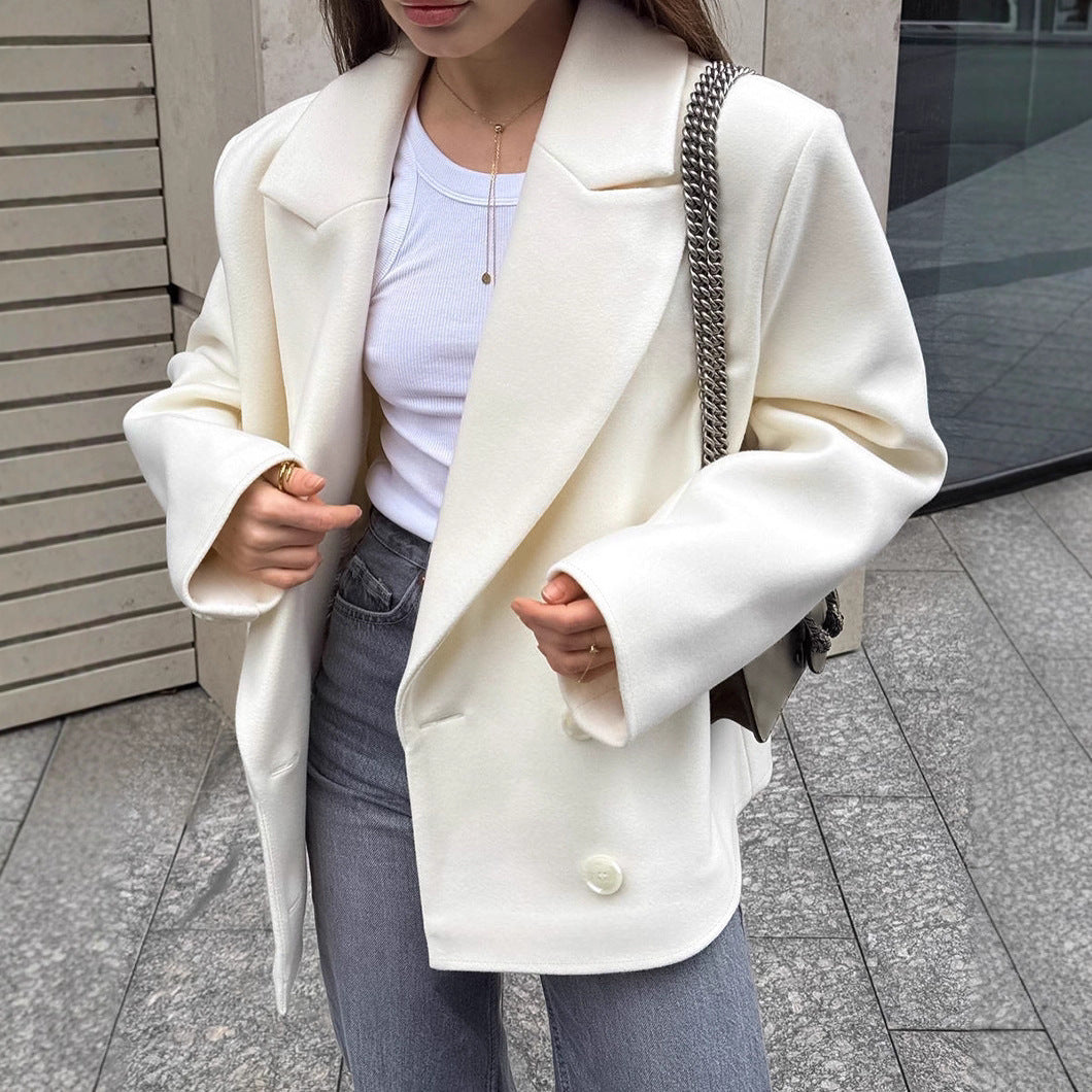 Niche Design Casual White Small Suit Jacket