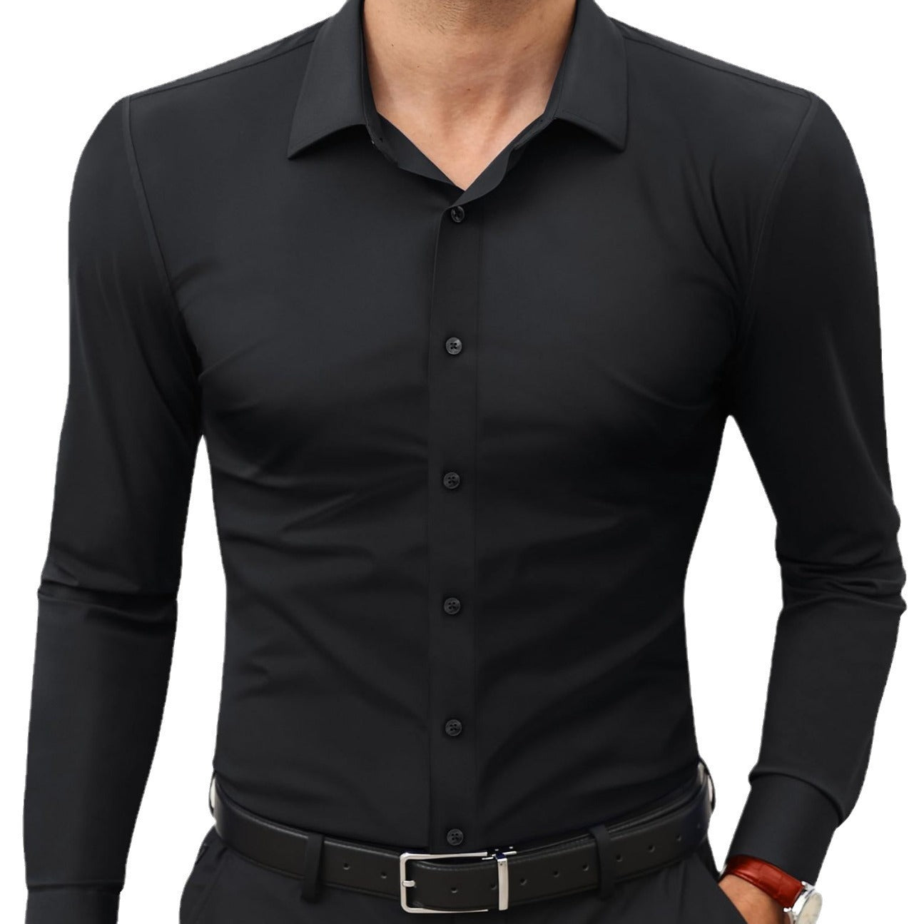 Non-ironing Full Elastic Force Shirt Men's Business