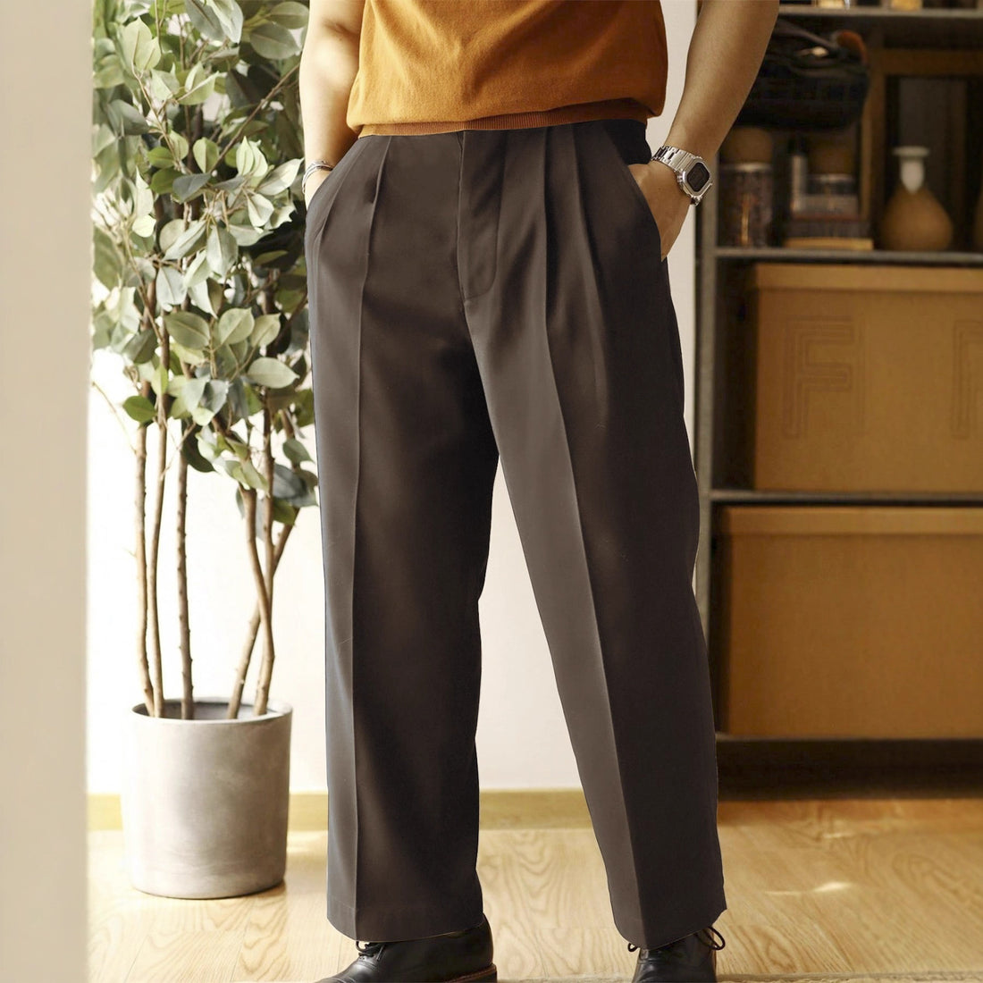 Men's Casual Fashion Loose Straight Trend Wide-leg Pants