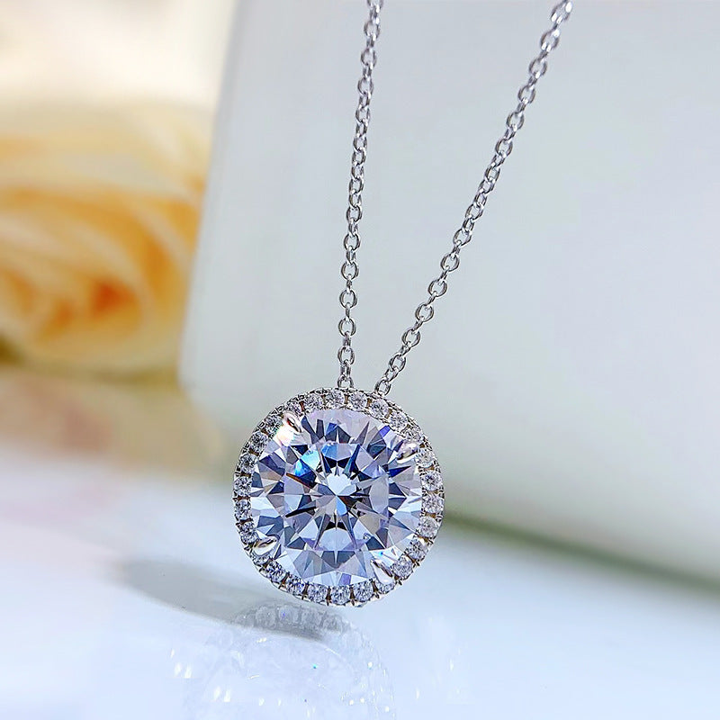 New White Diamond Pendant Simple Style For Women