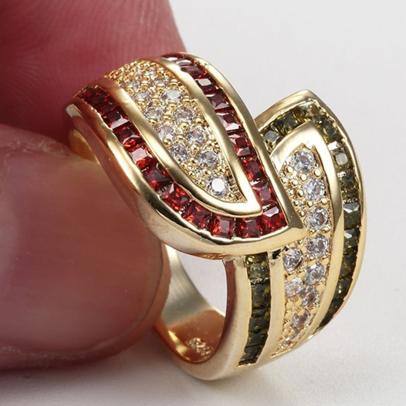 Women's Fashion Personality New Peridot Ring